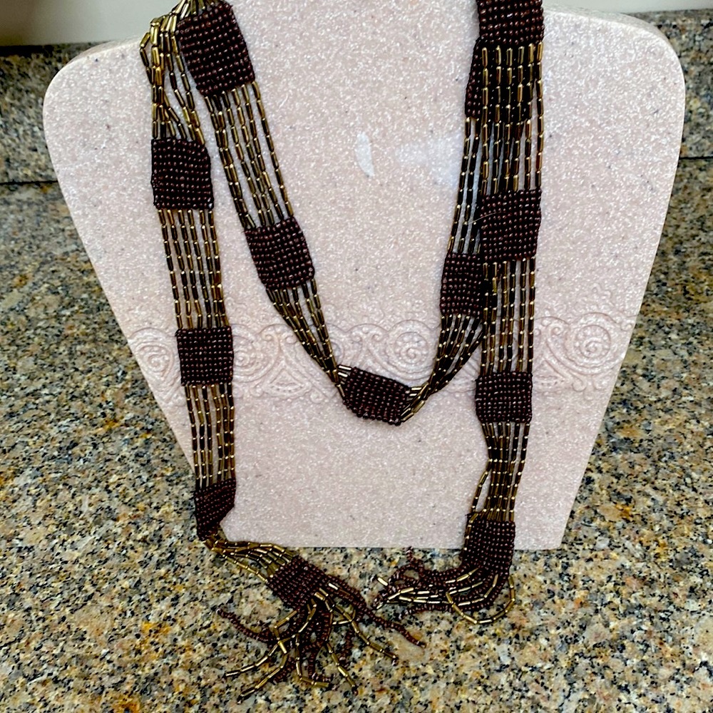 Scarf necklace. Can be worn many ways!